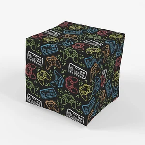 Video Game Gift Wrap Gamer Present Wrapping Paper 30 X 20 Inch (3 Sheets) - Picture 1 of 5