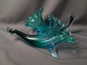 PAREJA DE PAVOS REALES EN VIDRIO DE MURANO. ITALIA, CA. 1960 - Picture 1 of 6