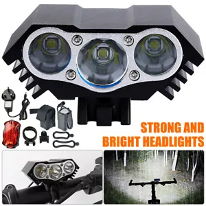 Solarstorm 90000LM LED MTB Bike Light Bicycle Torch Front&Rear Lamp Rechargeable - Picture 1 of 15