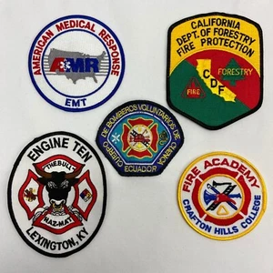 California Dept. of Forestry Fire Protection -Ecuador Bomberos - Patch Lot of 5 - Picture 1 of 12