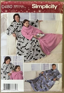 Simplicity Pattern 0480 Lounge Blanket Small Medium Large - Picture 1 of 2