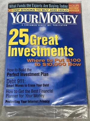 Your Money Magazine October November 2000 NEW SEALED Great Investments Build Foto 1 de 4