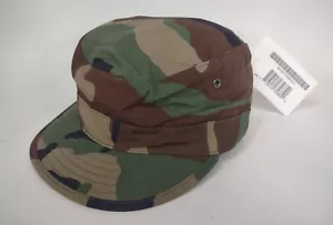US Army Military Issue BDU Woodland Camo Hot Weather Cap Hat Size 6 7/8 NEW - Picture 1 of 8