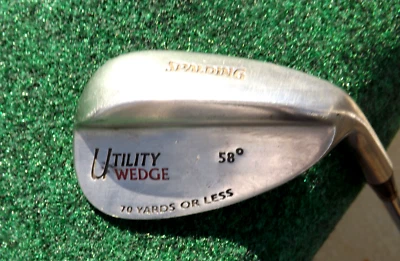 Spalding 58° Utility Wedge Steel Shaft Right Handed 34.5" 70 Yards Or Less - Image 1 of 4