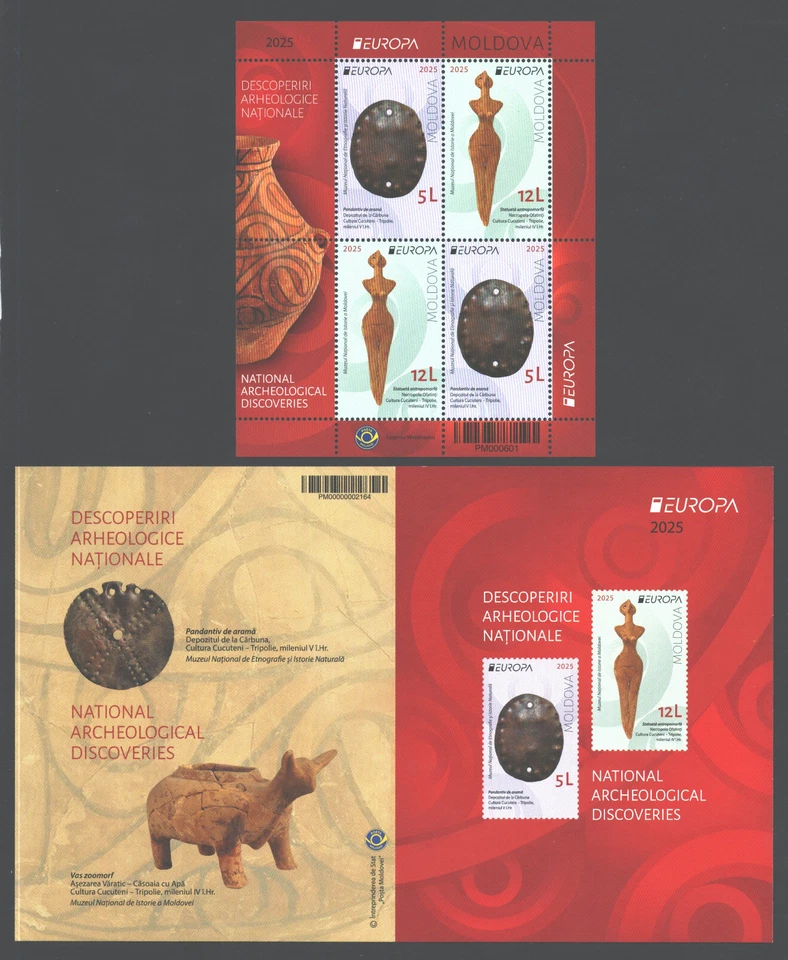 Moldavia 2025 Europa CEPT Arqueología, folleto, MNH Foto 1 de 1