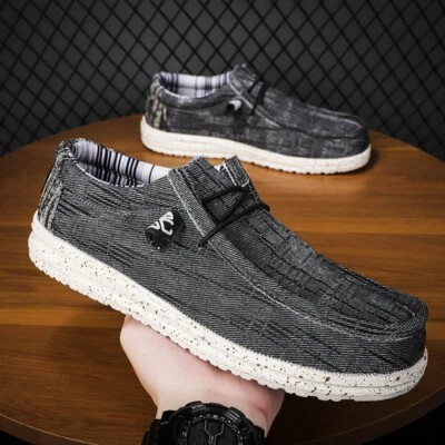 Men's Lightweight Stretch Loafers Breathable Casual Slip-on Sneakers Shoes Size - Image 1 of 4