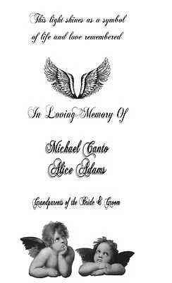 5 Personalized Memorial In Loving Memory Of Vellum Luminaries Table Decorations - Image 1 of 3