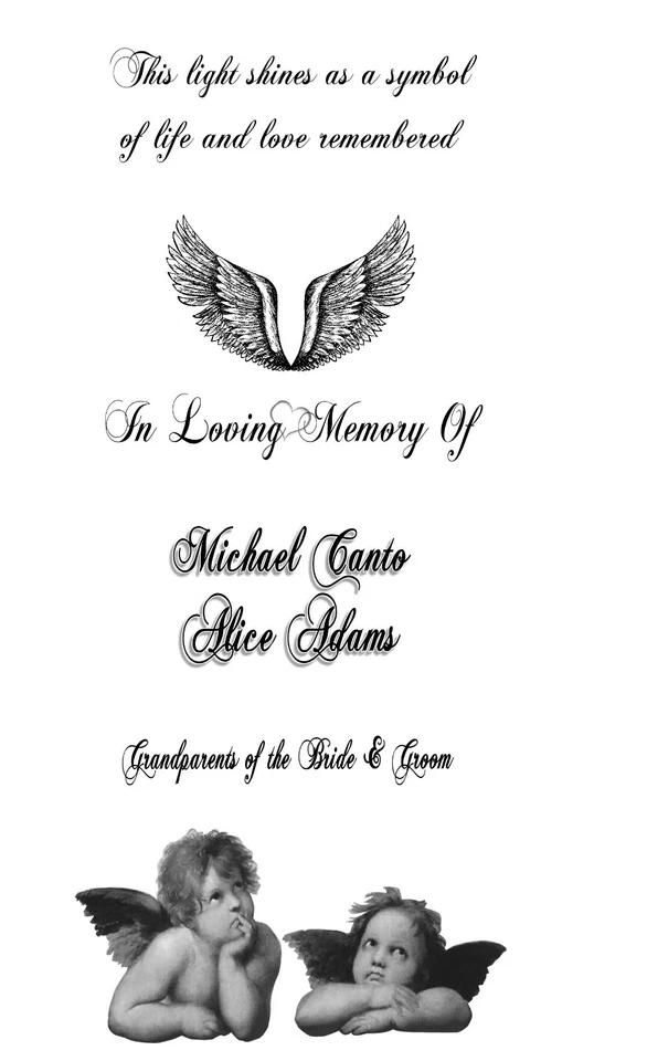 10 Personalized Memorial In Loving Memory Of Vellum Luminaries Table Decorations - Image 1 of 3