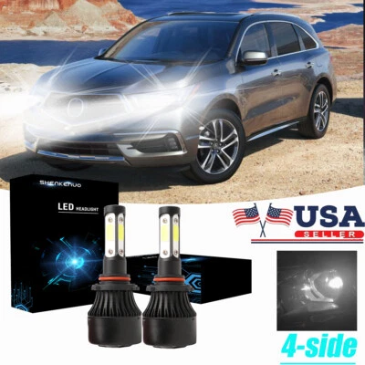 2x4-side 9005 LED Headlight Bulbs for Acura CL RL TL CSX TSX MDX High Beam 6000K - Image 1 of 4