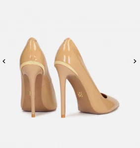 KAZAR Abril Beige lackierte Pumps mit Metalleinsatz 37 Leder Nude Damenschuhe - Bild 1 von 9