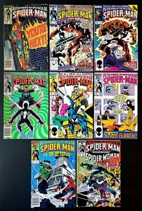 Spectacular Spider-Man Lot 8 Issues #103 110 111 115 121 123 124 126 Marvel 1985 - Picture 1 of 6