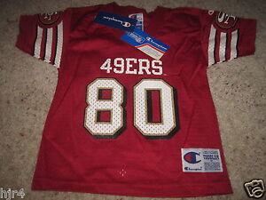 Jerry Rice #80 San Francisco 49ers NFL Champion Jersey Toddler 3T NEW 