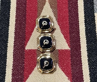 St John Knits Enamel Buttons Lot of 3 Gold Black Mix Repair K2 - Image 1 of 3