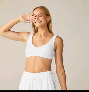 Nuovo reggiseno sportivo Beyond Yoga x Donni in spugna bianco S piccolo terry top nuovo con etichette - Foto 1 di 8