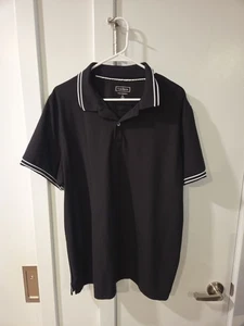 Club Room Men's Black Short Sleeve Interlock Polo Shirt Size XL  - Picture 1 of 6