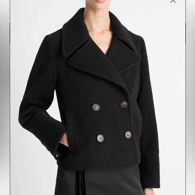 Vince Italian Wool Cropped Peacoat - Image 1 of 4