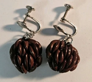 Pendientes colgantes vintage con racimo de manzana atornillados - Imagen 1 de 3