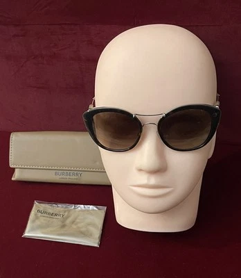 全新 Burberry BE 4251Q 300213 深哈瓦那塑料太阳镜 渐变镜片 53-20 — 第 1/4 张图片