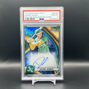 Tarjeta refractor azul automático Bowmans Best Of Daniel Susac 2024/150 PSA 10 ¡POP 1! - Imagen 1 de 2