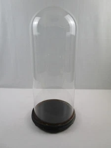Glasdom / Stolp mit Holzsockel - Höhe : ca. 60 cm / Durchmesser : ca. 26,5 cm - Bild 1 von 22