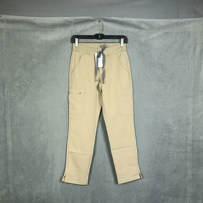 Pantalones Médicos Figs Yola Ajustados Para Mujer Talla XS PETITE Marrón Latte Yoga Cintura Foto 1 de 4