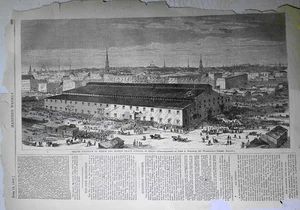 Gran Coliseo en el que se celebra el Jubileo de la Paz de Boston, Harper's Weekly, 1869 - Imagen 1 de 4