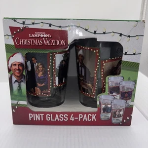 National Lampoon's Christmas Vacation Film Sammlerstück 4er Set Biergläser NEU - Bild 1 von 4