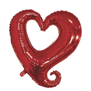 Ball Heart, Silhouette, 91cm 1pce Red Classical - Picture 1 of 2