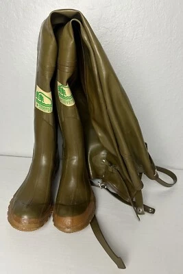 Vintage Converse Rod & Reel Rubber Fly Fishing Hip Boots Waders Mens 4 Women’s 6 - Image 1 of 4