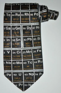 Periodic Table Elements Neck Tie Science Physics Teacher VNTG Fratello Hand Made - Picture 1 of 4