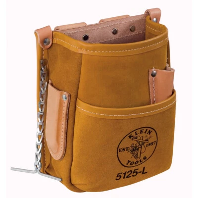 Klein Tools 5125L Pocket Tool Pouch with Tape Thong, Leather - Image 1 of 2