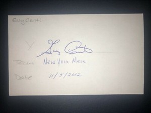 MLB COACH: Guy Conti, SIGNED 3x5 Card