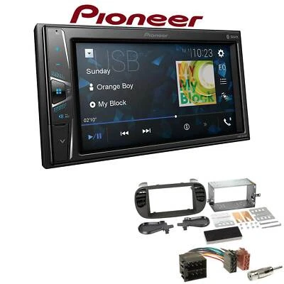 Pioneer Autoradio Bluetooth Touchscreen USB für Fiat 500 ab 2007 schwarz - Bild 1 von 4