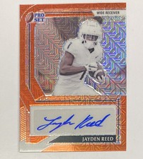 Jayden Reed 2022 Leaf Pro Set Metal Football - Orange Mojo 1/3 - Packers MSU JR2