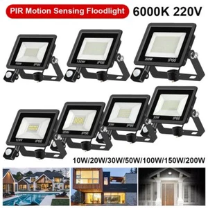 PIR LED Inundador Foco Exterior IP66 con Detector de Movimiento Lámpara 20W 30W 50W 100W DE - Imagen 1 de 22