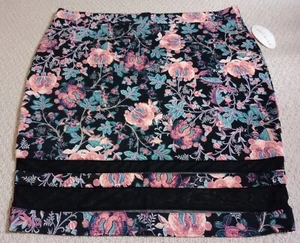 New With Tag Boutique Womens Size 3X Multi-Color Floral Polyester Blend Skirt 22 - Picture 1 of 10