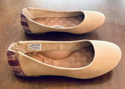 REEF Tropic Sea SUEDE Slip On BALLET Flat SANDALS in Nude - WOMEN’S - Size 7 US - Image 1 of 4