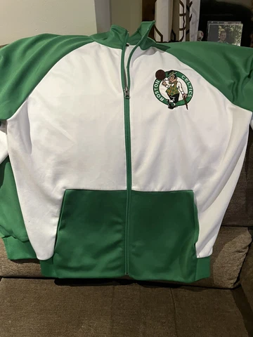 Boston celtics NBA warm up track jacket g3 sports by carl banks Medium Cover