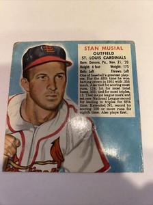 1952 RED MAN STAN MUSIAL Tabaco card St. Louis Cardinals Ball Of Fame HOF