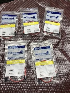 Lot of 5 StarTech LSATA18 18in Latching SATA Cable Male SATA - 18 - Red - Picture 1 of 8