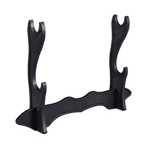 Schwertständer Katana Ständer Schwerthalter Schwarz Holz Display 2-lagiger Sä - Bild 1 von 12