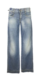 K79) MISS SIXTY vintage women's jeans HALLE size 24 wide leg blue New - Picture 1 of 6