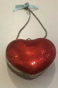 Our Generation Girl’s Red Heart Sequin Mini Hard Case Chain Strap Shoulder Bag - Picture 1 of 5