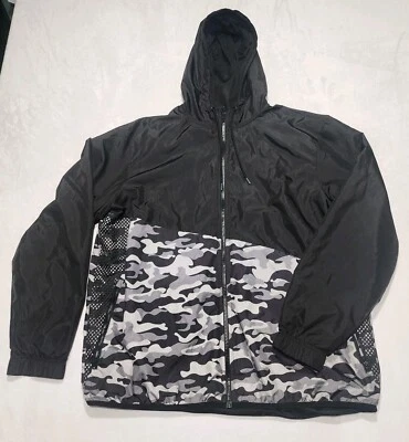 Russell Athletic Men's XL Windbreaker Full Zip Jogger Hiking Jacket Camouflage - Image 1 of 4