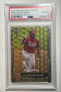 2022 Ben Baller Chrome Mike Moustakas Superfractor 1/1 Psa 10 - Picture 1 of 3