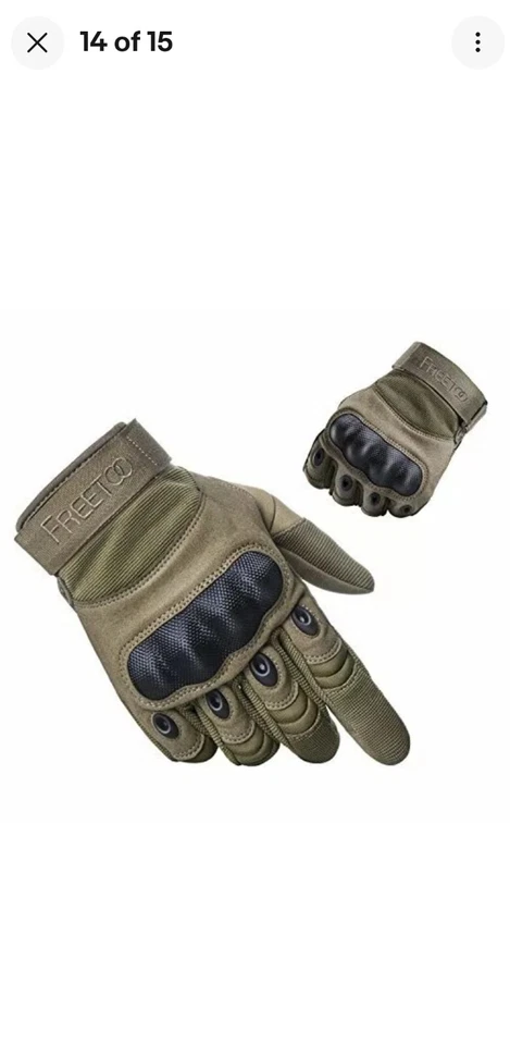 FREETOO Guantes Tácticos Ejército Militar Policía Goma Nudillo Exterior para Hombres Foto 1 de 4