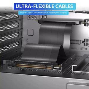 PCI-E 4.0 Extension Cable GPU Riser Cable Compatible With Most GPU/Motherboard - Afbeelding 1 van 8