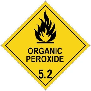 ORGANIC PEROXIDE 5.2 - SELF ADHESIVE STICKER / DECAL / SIGN | HEALTH & SAFETY - Picture 1 of 7