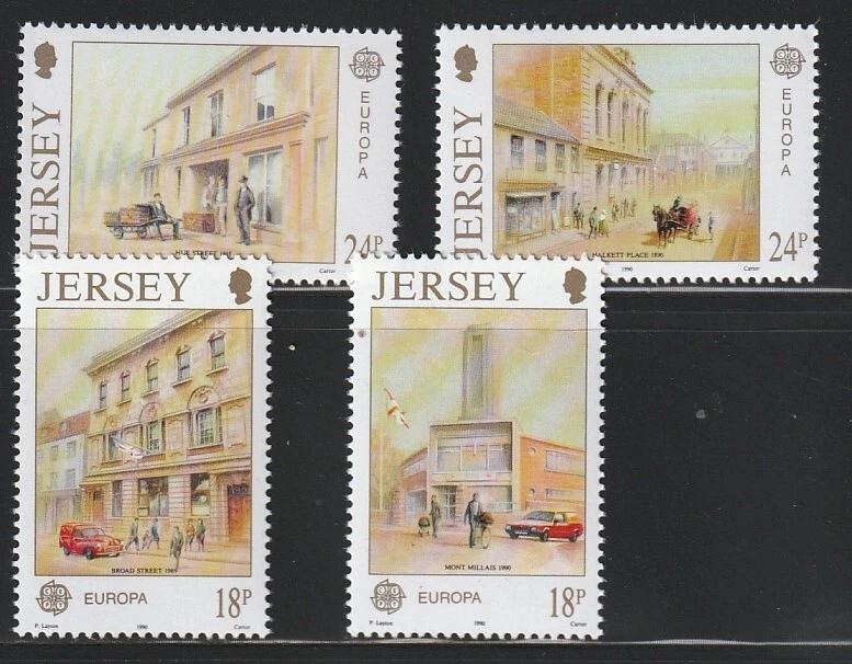 Great Britain-Jersey    1990    Sc # 532-35    MNH    OG - Image 1 of 1