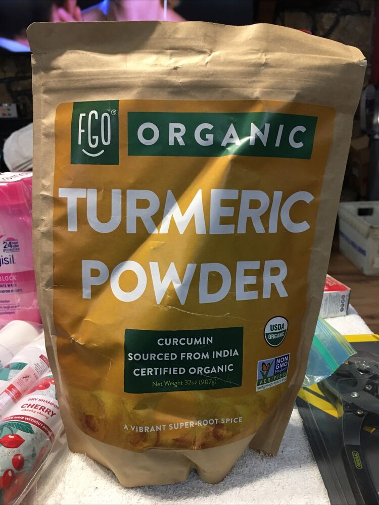 Organic Turmeric Root Powder W/Curcumin Lab Tested for Purity 100% Raw from 8/24